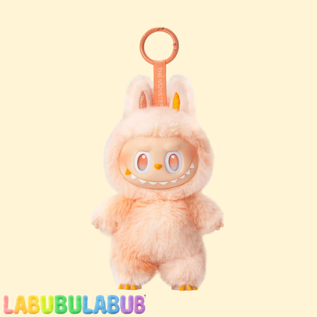 Pendentif en peluche vinyle jaune pêche de la série Monster Energy